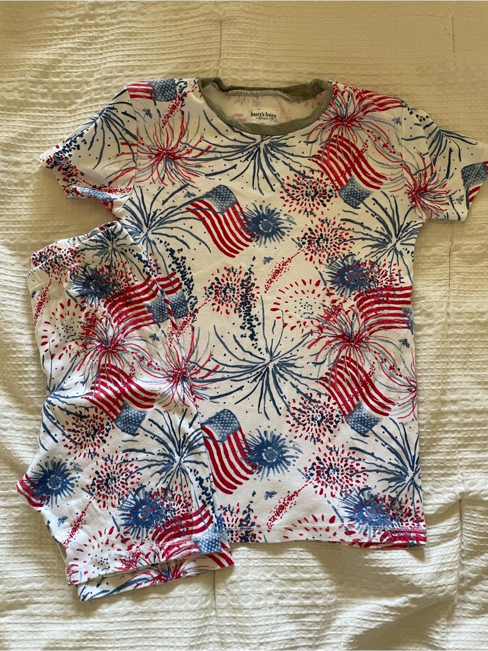 Burt's Bees Baby Red & Blue Fireworks Pajama Set